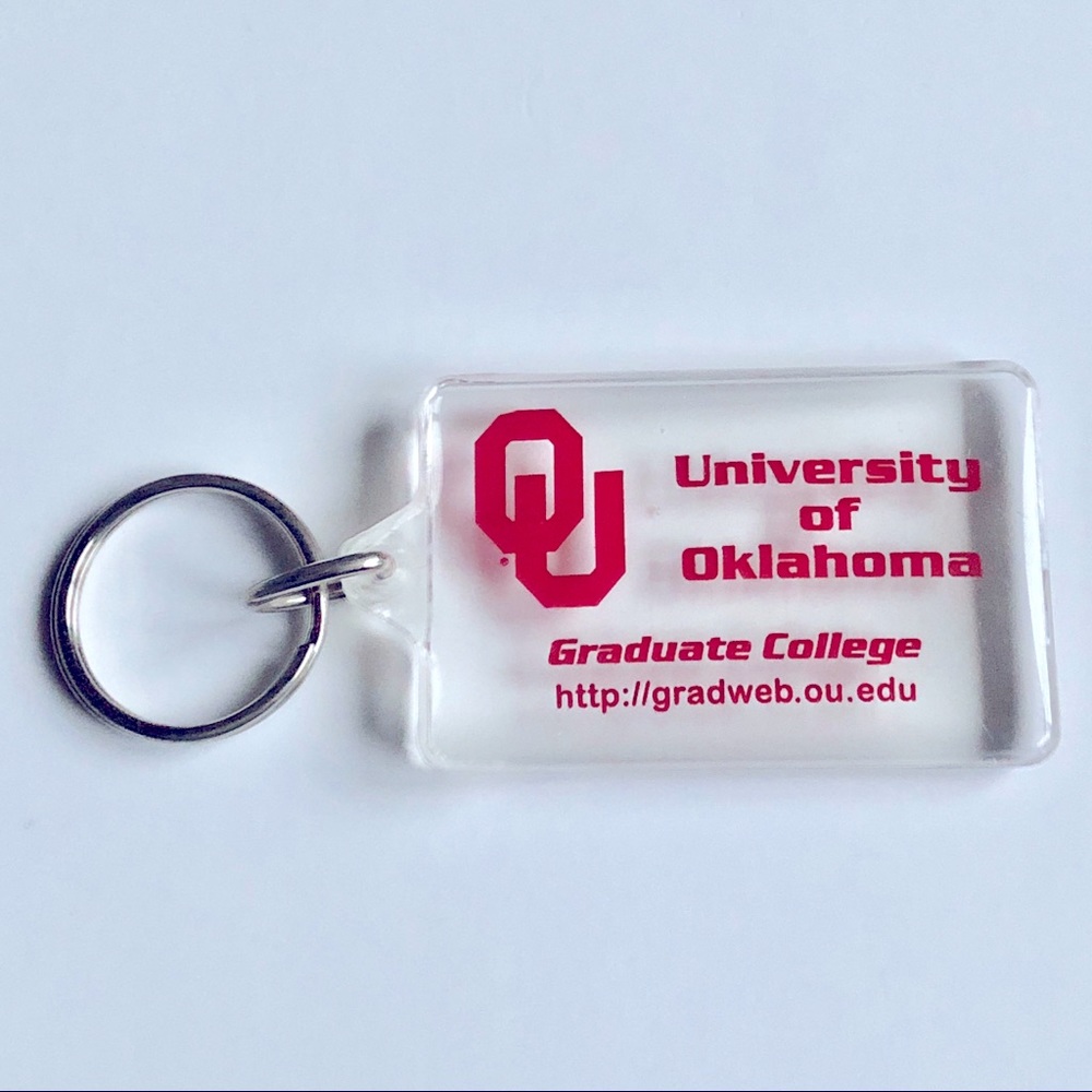 NEW Vintage OU Keychain University of Oklahoma Graduate College Unisex NWOT